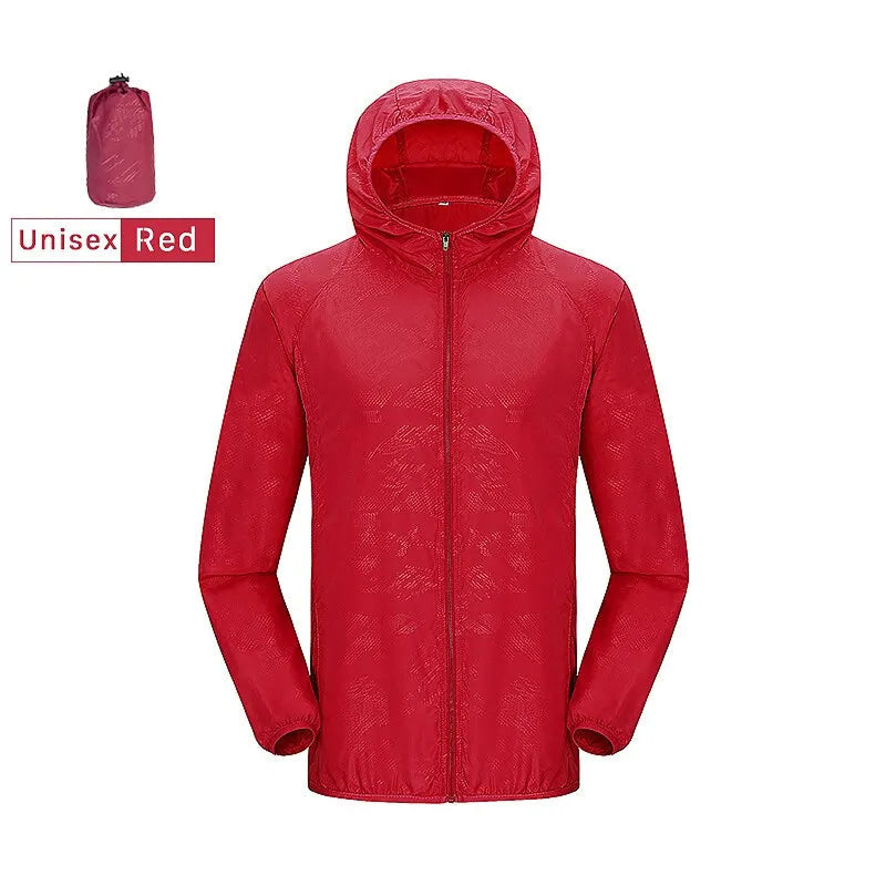 Ultraleichte, wasserdichte Windjacke für Damen und Herren, atmungsaktive Regenjacke, verstaubar, für Outdoor-Aktivitäten, Wandern, Radfahren und Sport | Sansoti
