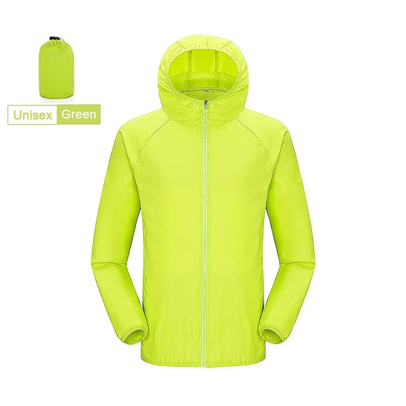 Ultraleichte, wasserdichte Windjacke für Damen und Herren, atmungsaktive Regenjacke, verstaubar, für Outdoor-Aktivitäten, Wandern, Radfahren und Sport | Sansoti