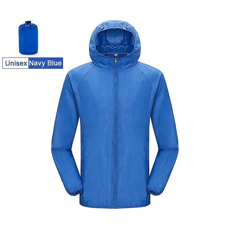 Ultraleichte, wasserdichte Windjacke für Damen und Herren, atmungsaktive Regenjacke, verstaubar, für Outdoor-Aktivitäten, Wandern, Radfahren und Sport | Sansoti