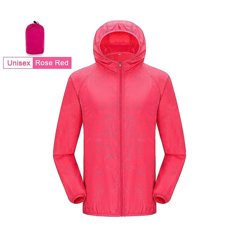 Ultraleichte, wasserdichte Windjacke für Damen und Herren, atmungsaktive Regenjacke, verstaubar, für Outdoor-Aktivitäten, Wandern, Radfahren und Sport | Sansoti