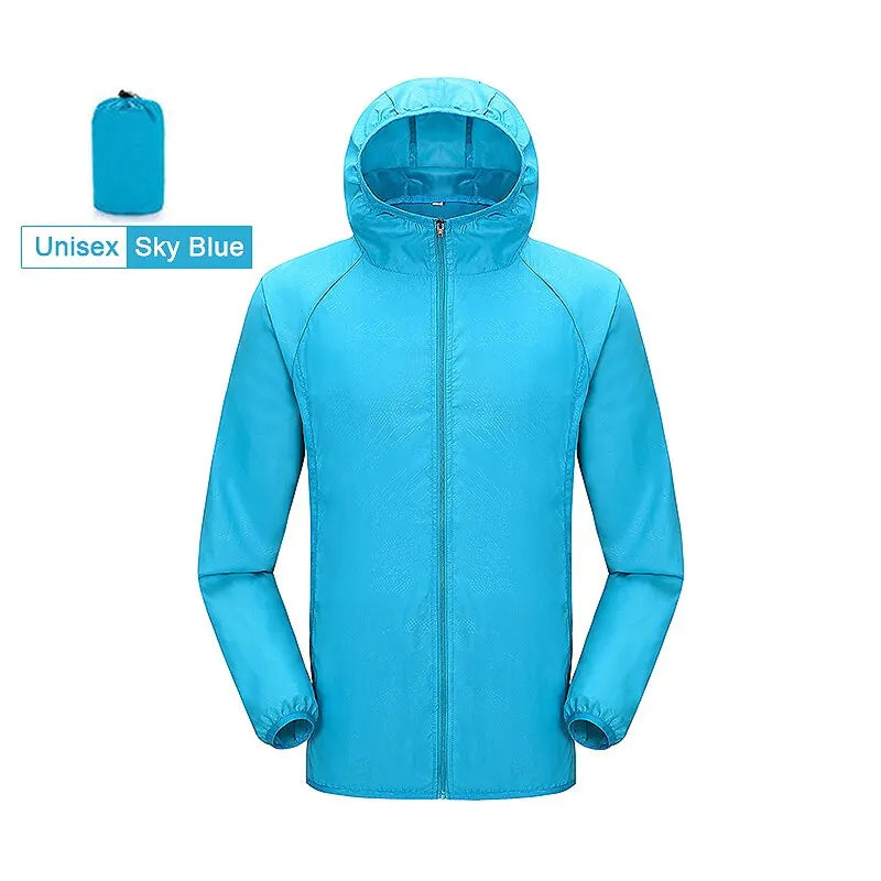 Ultraleichte, wasserdichte Windjacke für Damen und Herren, atmungsaktive Regenjacke, verstaubar, für Outdoor-Aktivitäten, Wandern, Radfahren und Sport | Sansoti