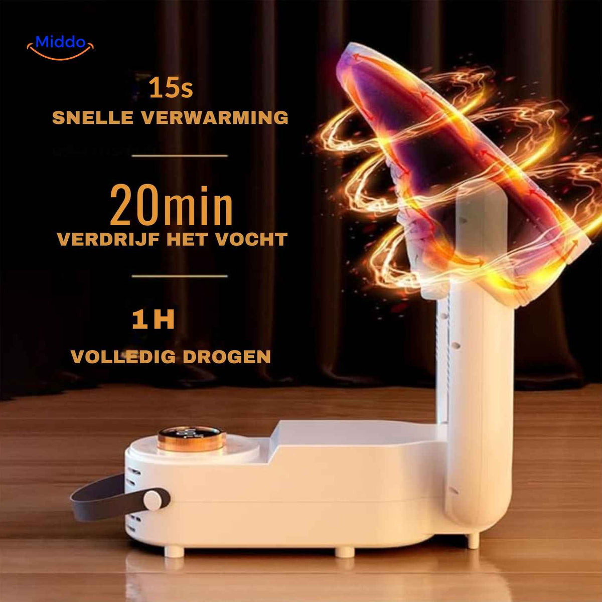 Elektrische Schoenendroger Opvouwbaar 55-60°C Timer Leer Canvas Wol Handschoenen Helmen Stil Compact | Sansoti