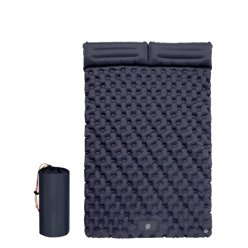 Zelfopblazend Campingmatras voor Twee Personen - Waterdicht Outdoor Slaapmat met Voetpomp en Opbergtas | Sansoti
