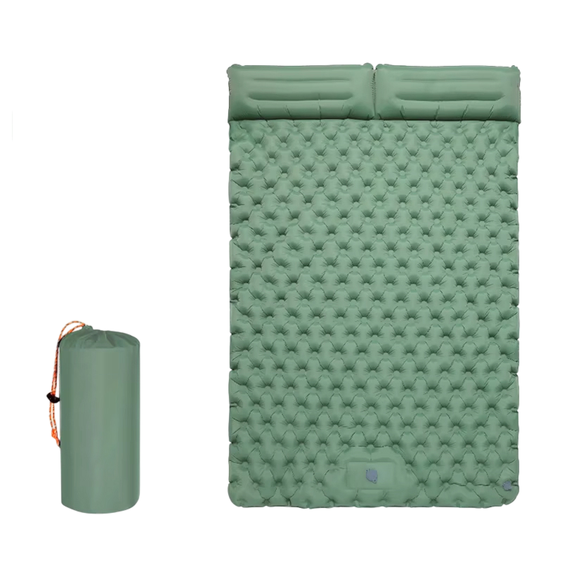 Zelfopblazend Campingmatras voor Twee Personen - Waterdicht Outdoor Slaapmat met Voetpomp en Opbergtas | Sansoti