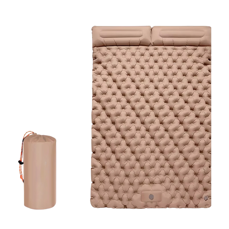 Zelfopblazend Campingmatras voor Twee Personen - Waterdicht Outdoor Slaapmat met Voetpomp en Opbergtas | Sansoti