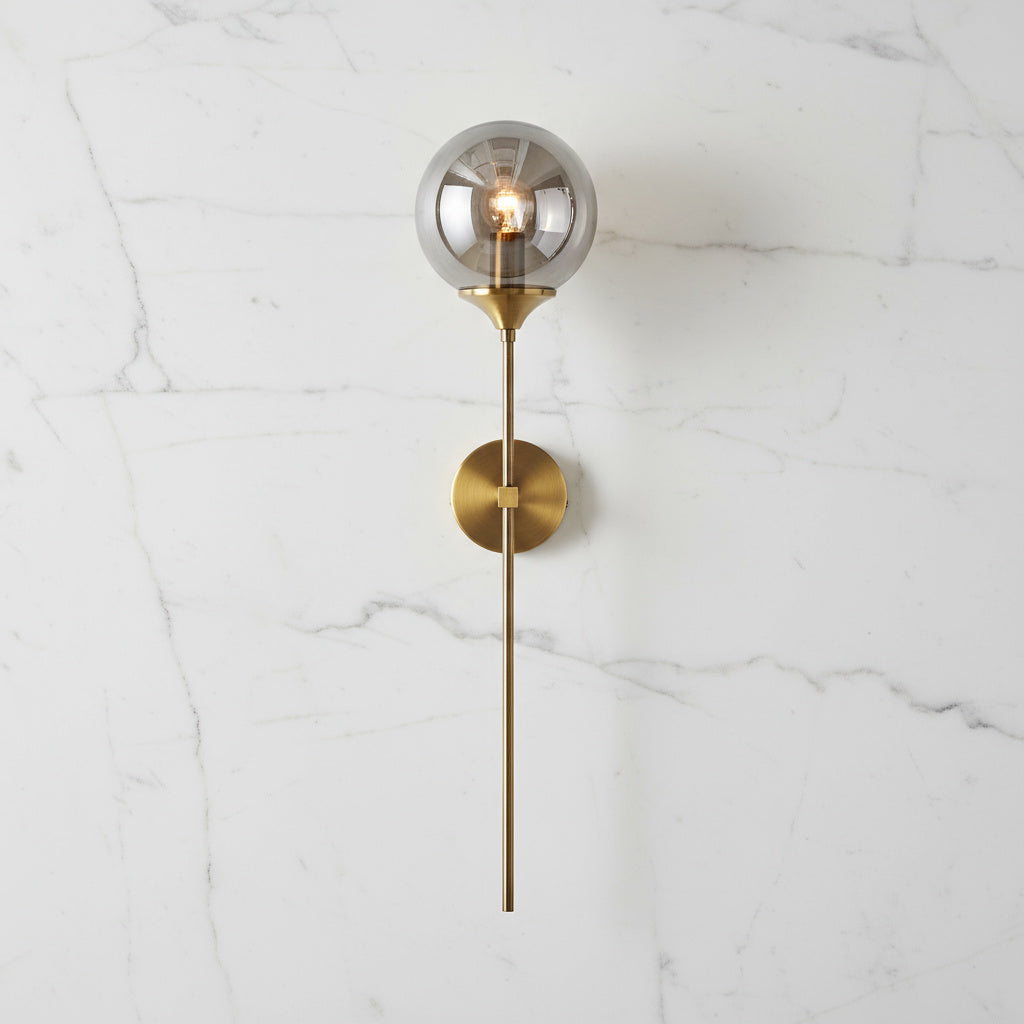 Moderne Wandlamp met Glazen Kap – Chroom of Gouden Afwerking – Scandinavische Stijl | Sansoti