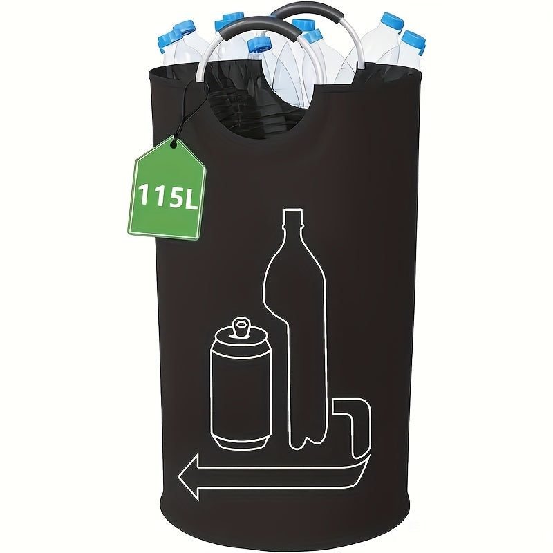 Inklapbare Opbergmand 115L Cilindervorm Wasgoed Recycling Speelgoed Huishouden Ruimtebesparend Organizer | Sansoti
