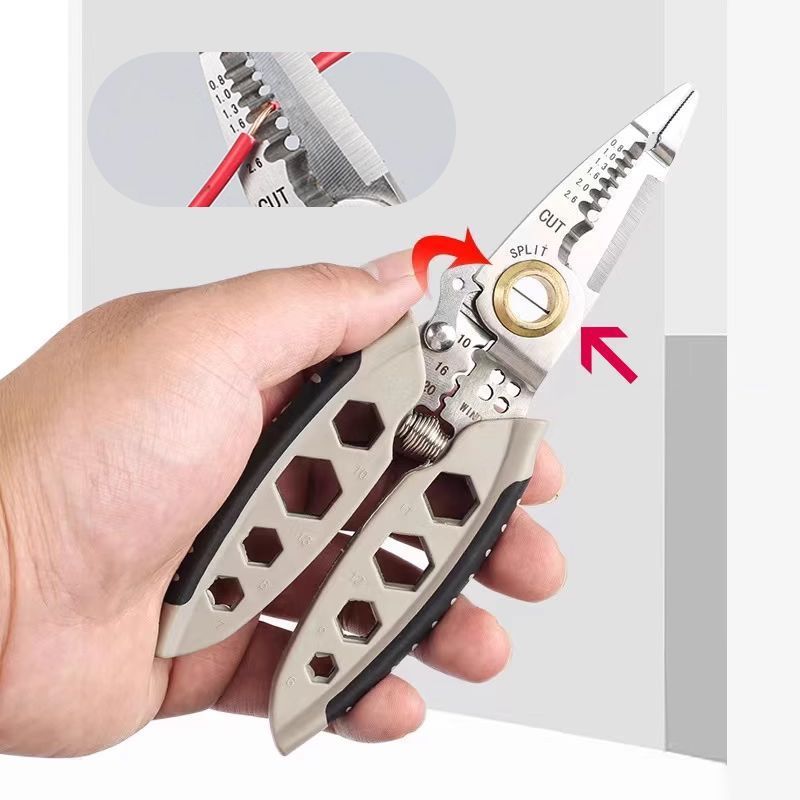Professional Wire Stripper — Strip, Cut & Crimp | Multifunctional Cable Tool | Sansoti