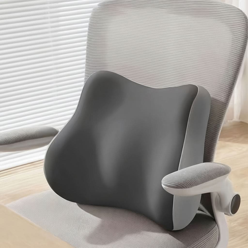 Coussin lombaire portable en mousse à mémoire de forme, soutien ergonomique du dos pour chaise de bureau, voiture, maison et voyage, confort du bas du dos | Sansoti