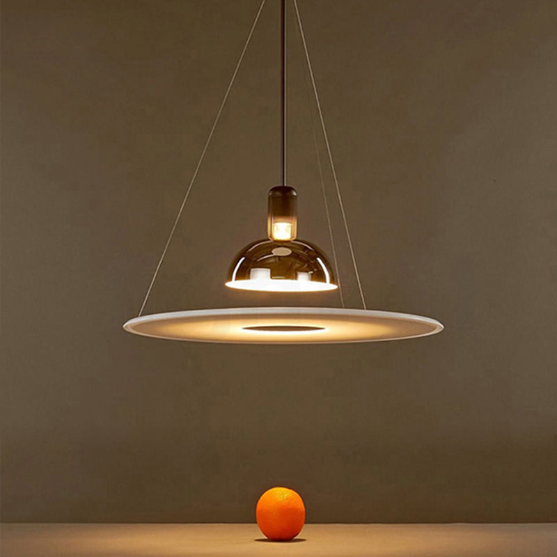 Minimalistische LED-Hängeleuchte aus Metall und Glas, E27, Esszimmer, Wohnzimmer, Schlafzimmer, skandinavische Pendelleuchte | Sansoti