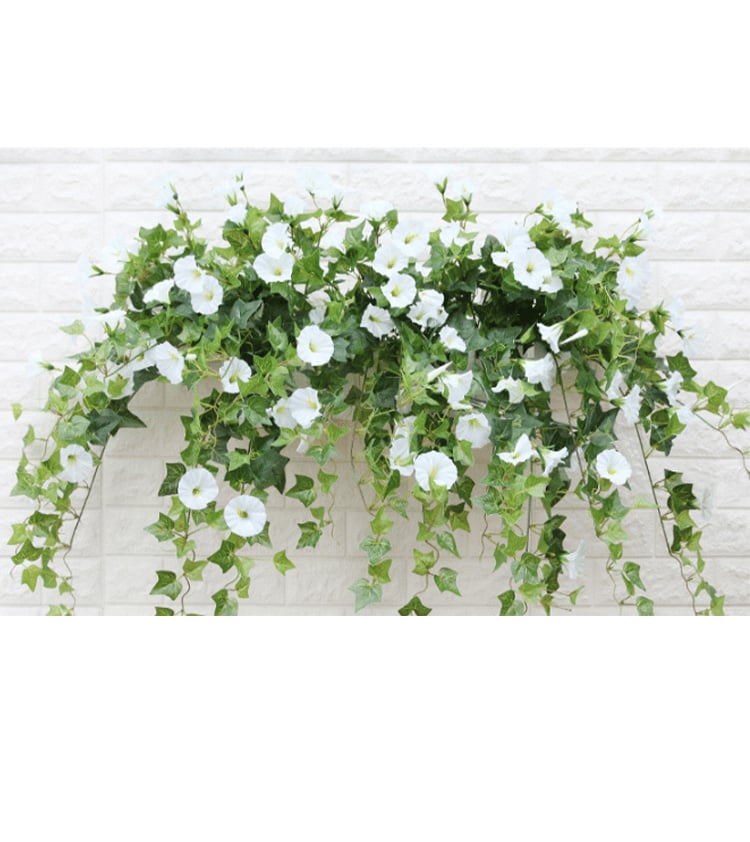 90cm Artificial Climbing Plant with 44 Flowers, UV-Resistant, for Balcony, Garden, and Living Room Decoration, Artificial Hanging Flower | Sansoti