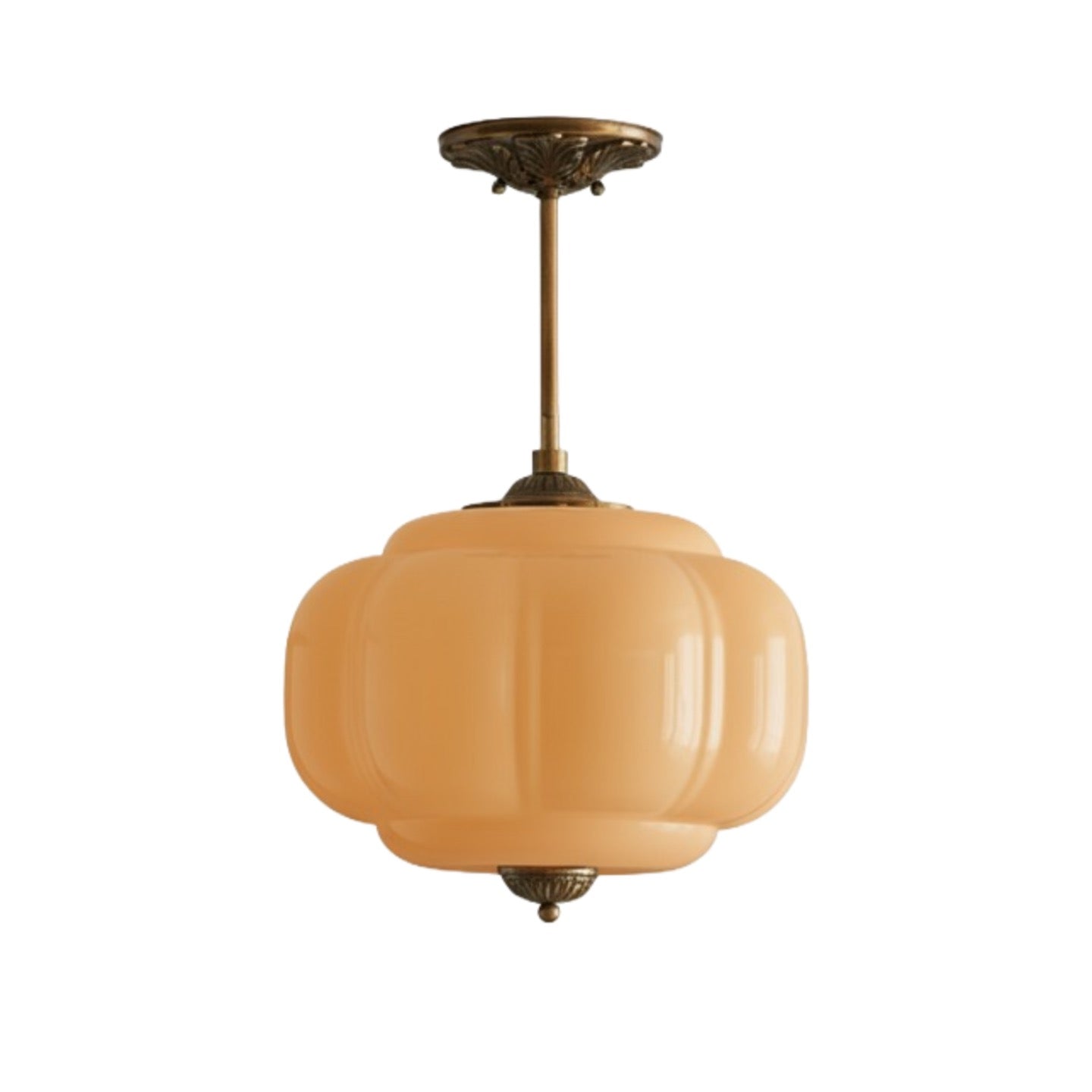 Vintage Melkglazen Hanglamp met Gegolfde Rand – Scandinavische Sfeerverlichting voor Keuken en Slaapkamer | Sansoti
