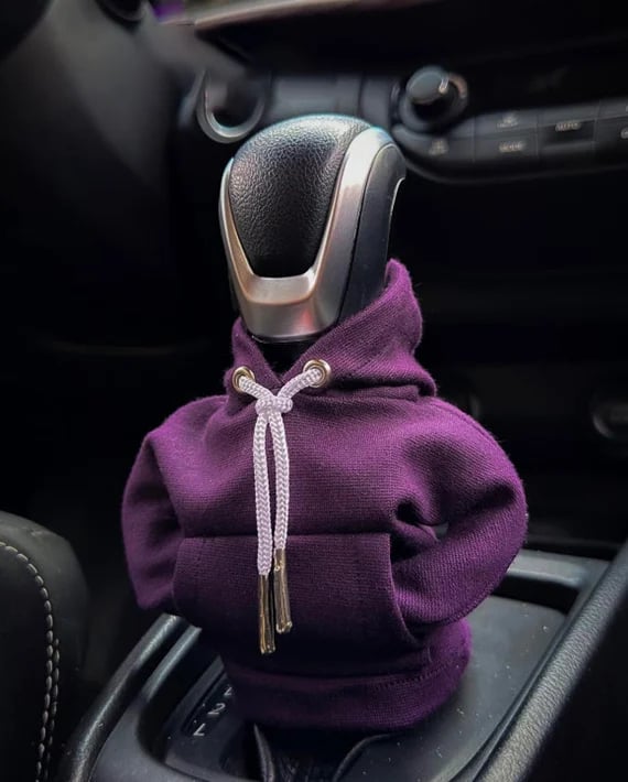 Mini-Hoodie-Schaltknaufbezug, universell, Polyester, Auto-Innenraumdekoration, Accessoire, Schutzbezug in 8 Farben | Sansoti