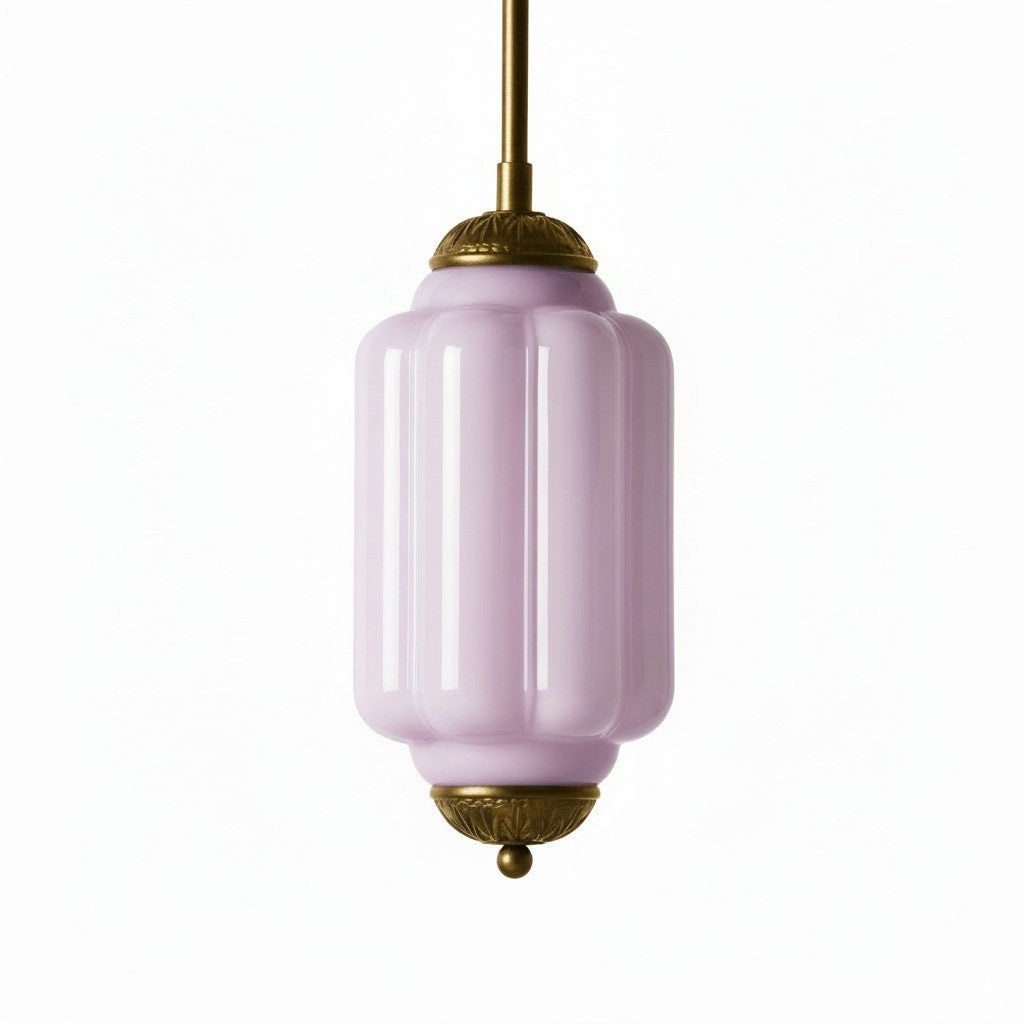 Vintage Melkglazen Hanglamp met Gegolfde Rand – Scandinavische Sfeerverlichting voor Keuken en Slaapkamer | Sansoti