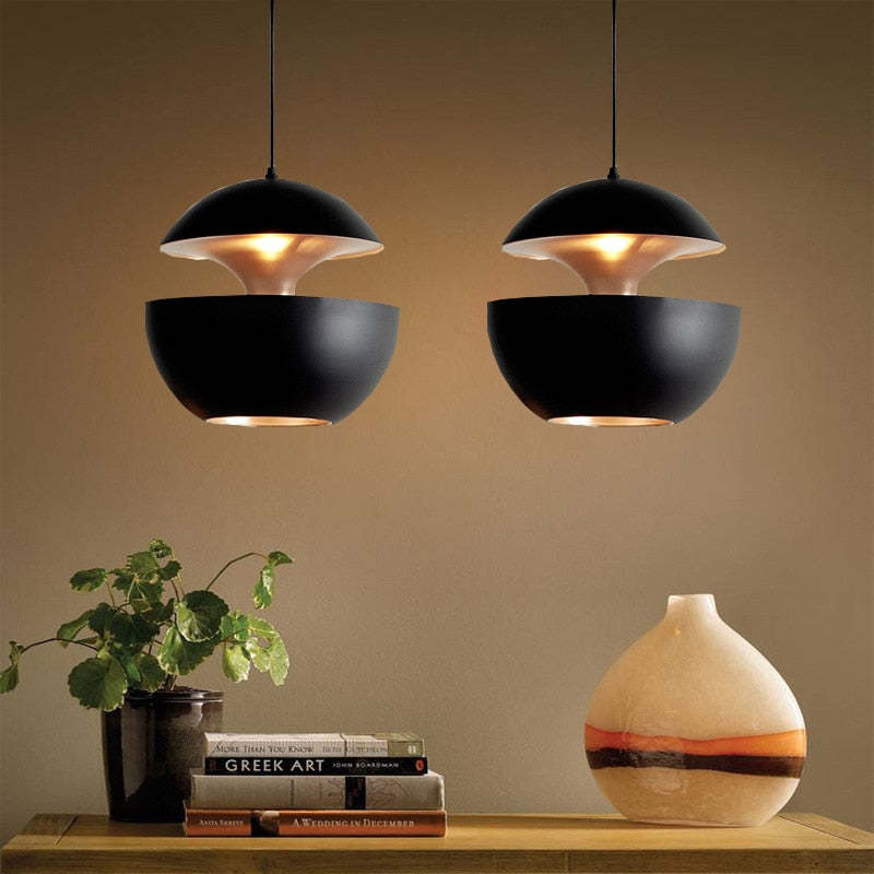 Elegante LED-Deckenleuchte Schwarz-Weiß Modernes Design Rund Aluminium Essbereich Schlafzimmer Wohnzimmer Warm Dimmbares Licht Skandinavisches Interieur Stilvoll | Sansoti