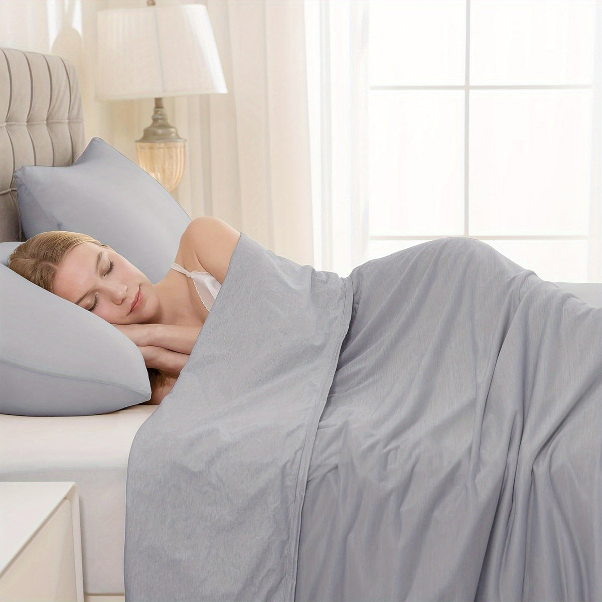 Cooling Summer Duvet Lightweight Breathable Blanket Warm Weather Sleep Comfort Temperature Regulation Airflow | Sansoti