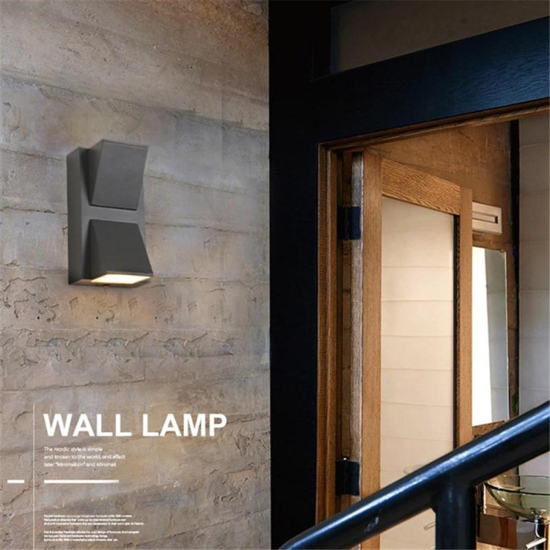 Zwarte Buitenwandlamp Metaal LED Waterdicht IP65 Tuinverlichting Gevel Wandverlichting Weerbestendig | Sansoti