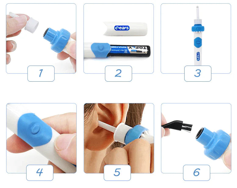 Electric Earwax Remover with Vacuum Suction and Rechargeable Vibration Motor for Adults and Children | Sansoti