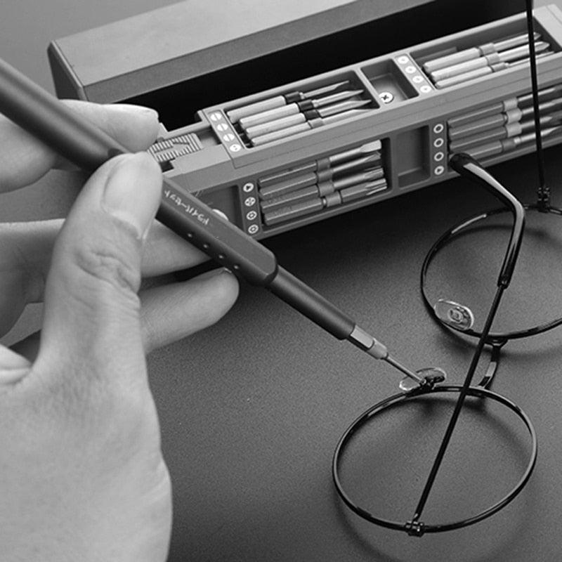 Set de tournevis de précision magnétique en chrome vanadium compact avec boîte de rangement | Restfield