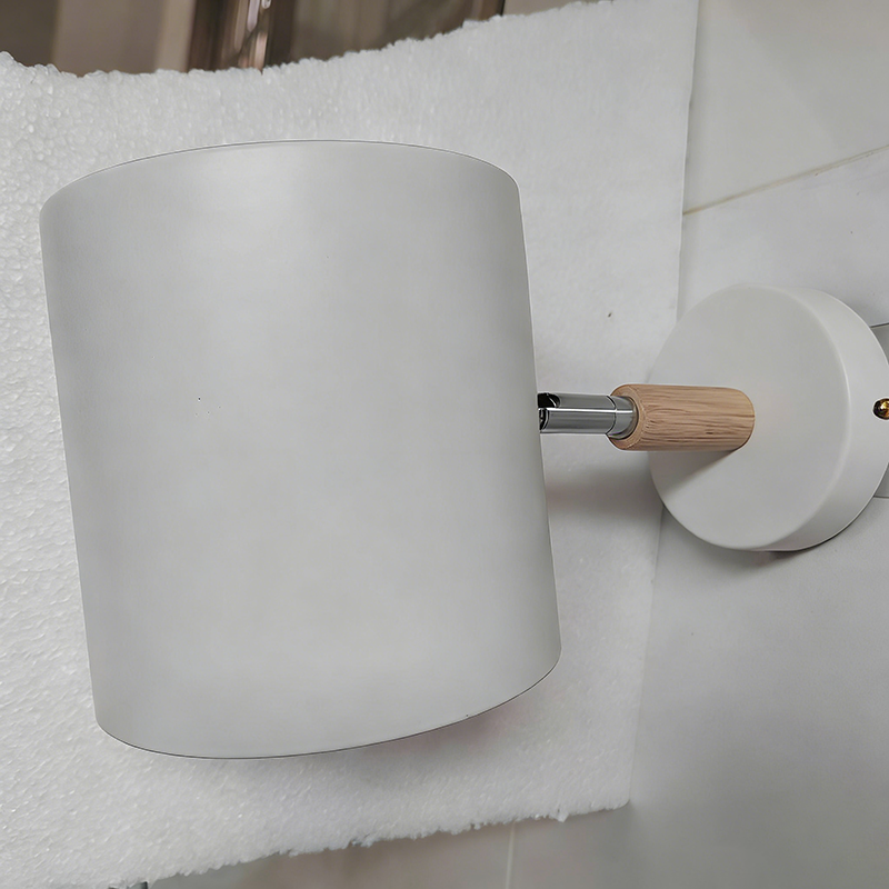 Applique Murale Métal Bois Réglable Chambre Salon Style Scandinave Couleur Macaron E27 Lampe de Chevet Applique Murale | Restfield
