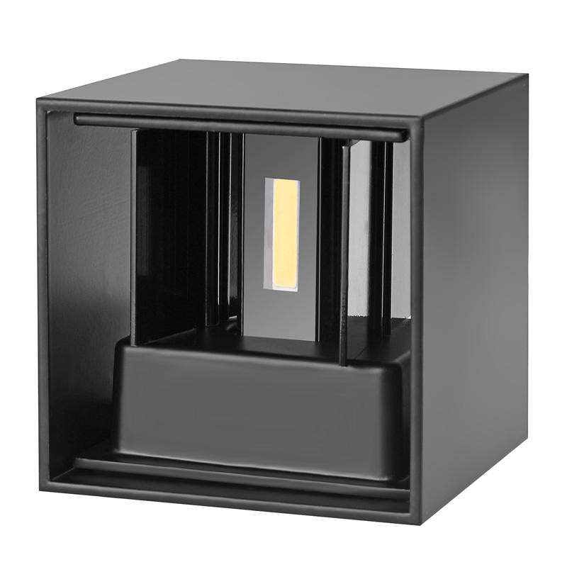 Square Outdoor Wall Light LED Adjustable Black White Gray Waterproof IP65 Metal Acrylic Garden Lighting | Sansoti