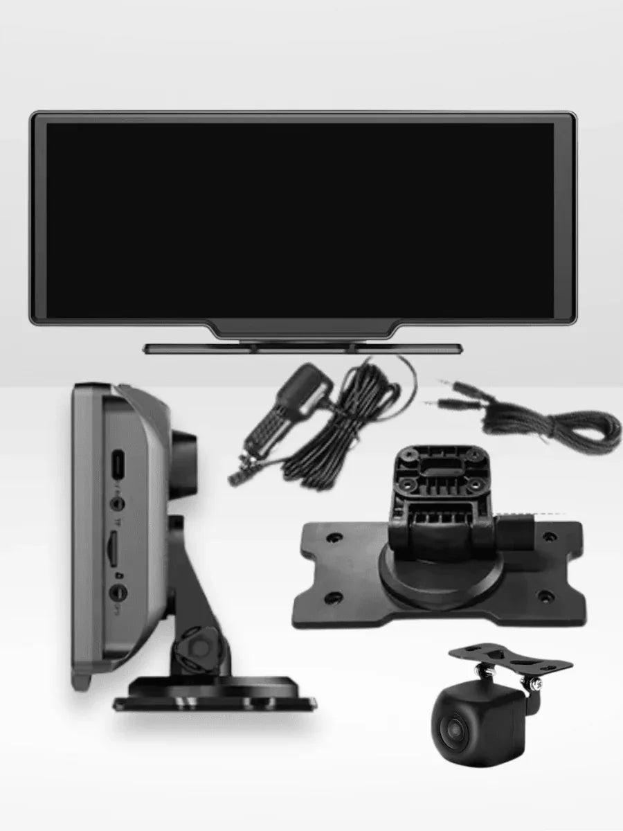 Carplay Scherm met Dashcam 10,26 Inch Touchscreen GPS Bluetooth WiFi Handsfree Spraakbediening Auto Multimedia | Sansoti