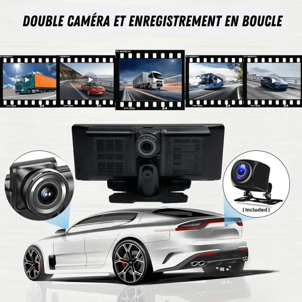 Carplay Scherm met Dashcam 10,26 Inch Touchscreen GPS Bluetooth WiFi Handsfree Spraakbediening Auto Multimedia | Sansoti
