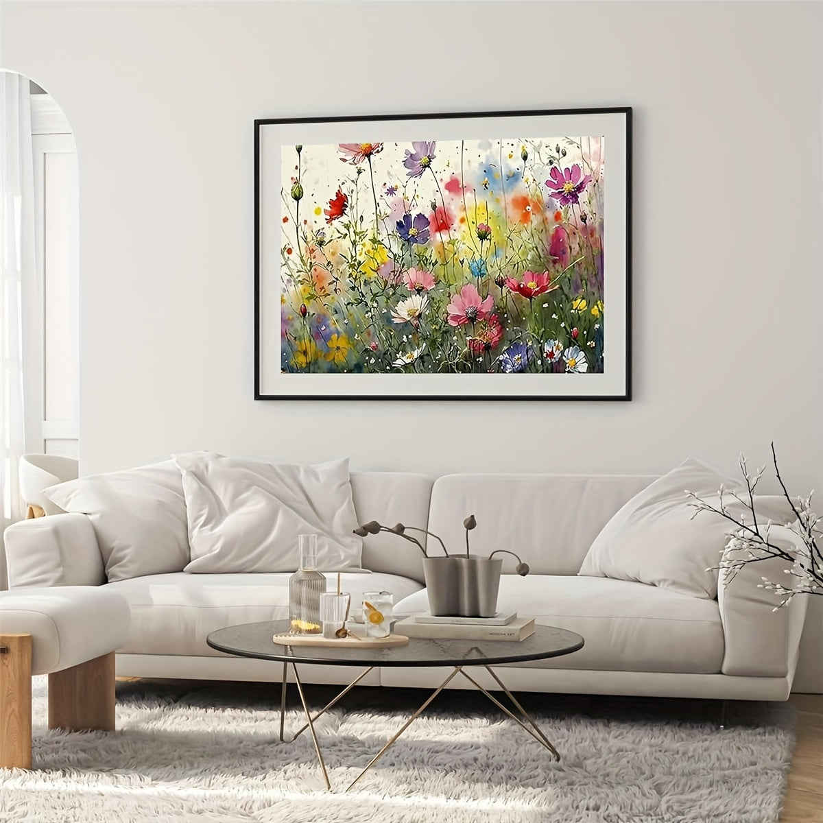 Schilderset op Nummers Bloemen 40x50cm Canvas Wanddecoratie Doe-het-Zelf Creatief Ontspanning Hobby Kunst | Sansoti