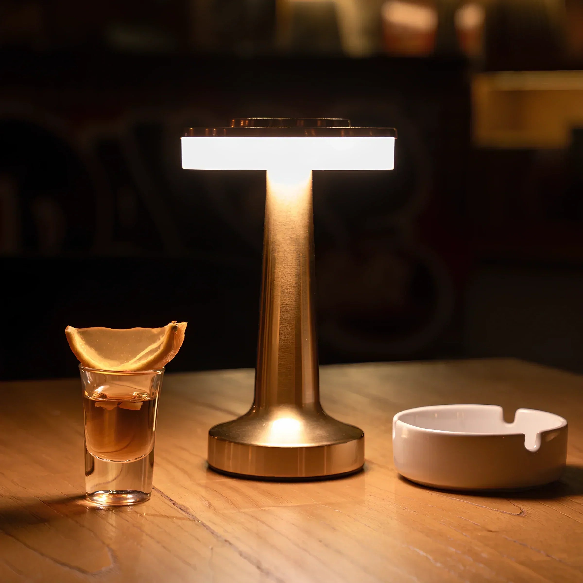 Tafellamp Draadloos Oplaadbaar Dimbaar Metaal LED 3 Lichtkleuren USB-C Goud Zilver Zwart Retro Restaurant Bar Nachtkastje Sfeerlamp Draagbaar | Sansoti