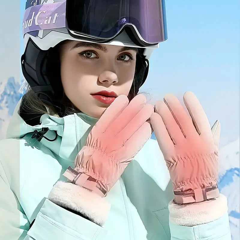Gebreide Handschoenen met Strik Dames Touchscreen Winterhandschoenen Warme Skihandschoenen Fietshandschoenen | Sansoti