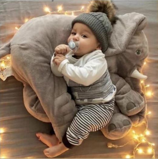 Zacht Pluche Olifant Babykussen 40cm of 60cm Knuffel voor Rust en Slaap | Sansoti