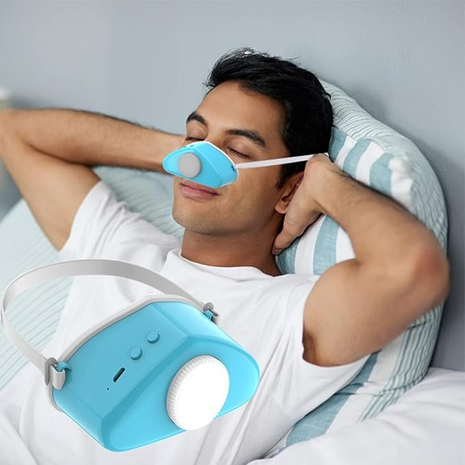 Draadloos Anti-Snurk Apparaat Micro-CPAP Verstuiver Intelligente Neusmasker Slaapapneu USB Oplaadbaar | Sansoti