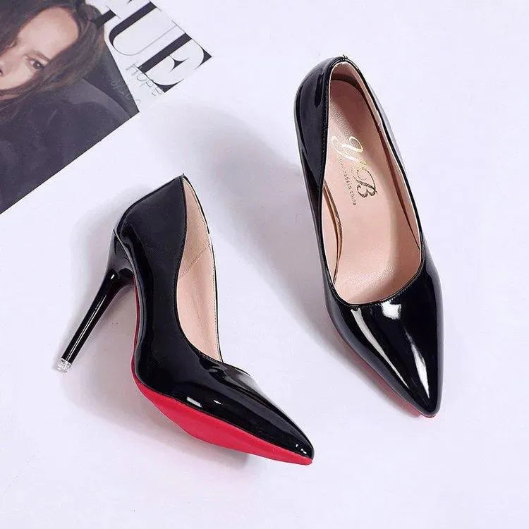 Dames Stiletto Pumps met Hoge Hak Elegant Zwart Roze Abrikoos Slip-on Ronde Neus Klassiek Feestelijk Schoeisel | Sansoti