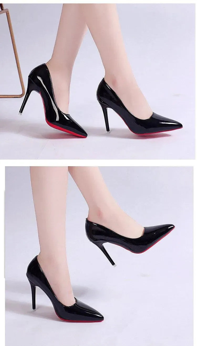 Dames Stiletto Pumps met Hoge Hak Elegant Zwart Roze Abrikoos Slip-on Ronde Neus Klassiek Feestelijk Schoeisel | Sansoti