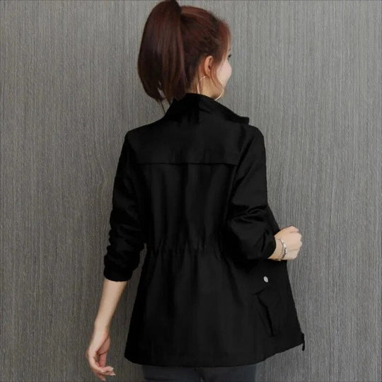 Wasserabweisender Damen-Trenchcoat Leichte Regenjacke Verstellbare Taille Frühling Herbst Mode Elegantes Design | Sansoti