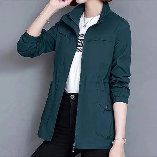 Wasserabweisender Damen-Trenchcoat Leichte Regenjacke Verstellbare Taille Frühling Herbst Mode Elegantes Design | Sansoti