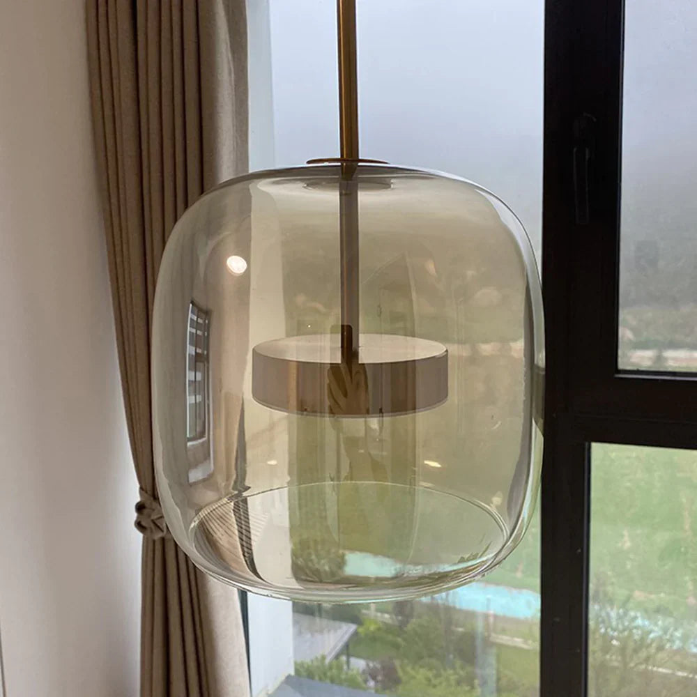 Glazen Hanglamp met LED Verlichting Modern Design Woonkamer Slaapkamer | Sansoti