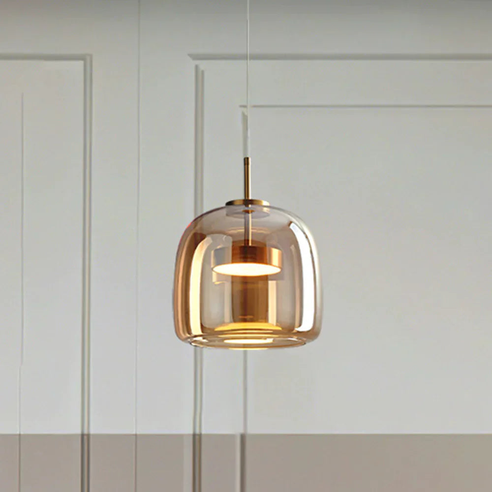Glazen Hanglamp met LED Verlichting Modern Design Woonkamer Slaapkamer | Sansoti