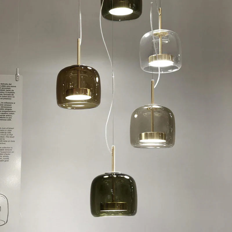 Glazen Hanglamp met LED Verlichting Modern Design Woonkamer Slaapkamer | Sansoti