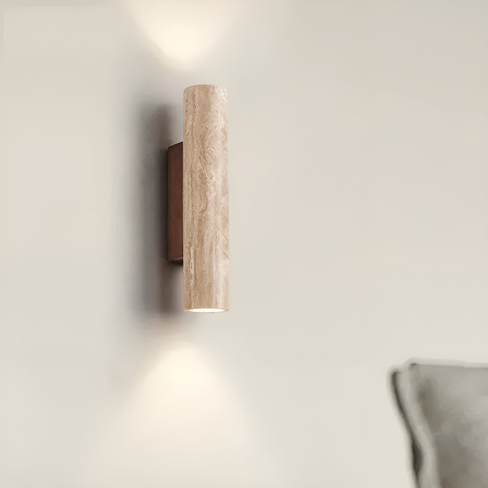 Applique Murale en Travertin – Éclairage LED Mural Élégant au Design Naturel | Restfield