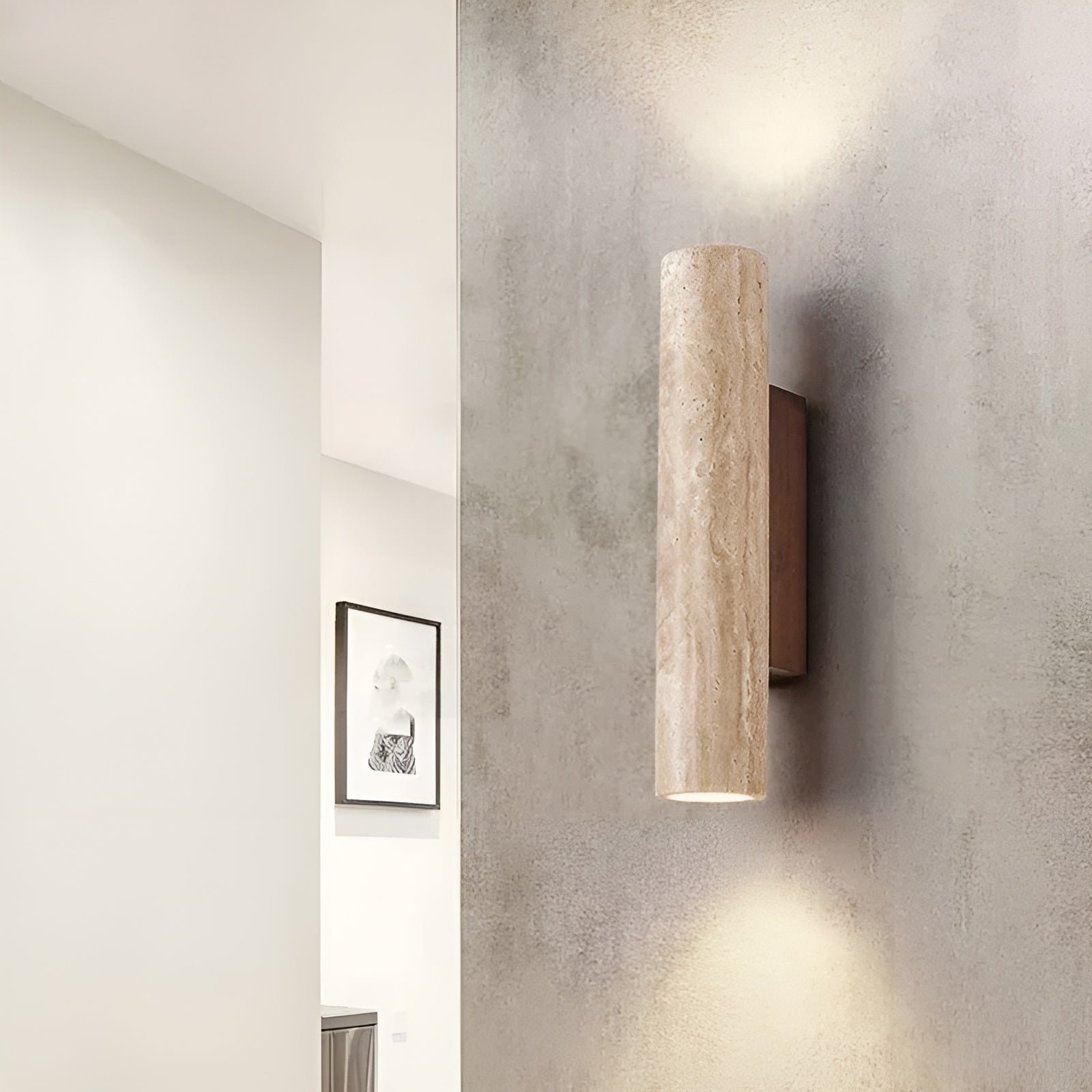 Applique Murale en Travertin – Éclairage LED Mural Élégant au Design Naturel | Restfield