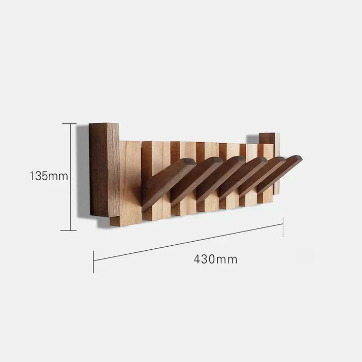 Decoratieve Wandkapstok Hout Piano-Design 4-8 Haken Hallway Organizer Scandinavisch Interieur Garderobe | Sansoti