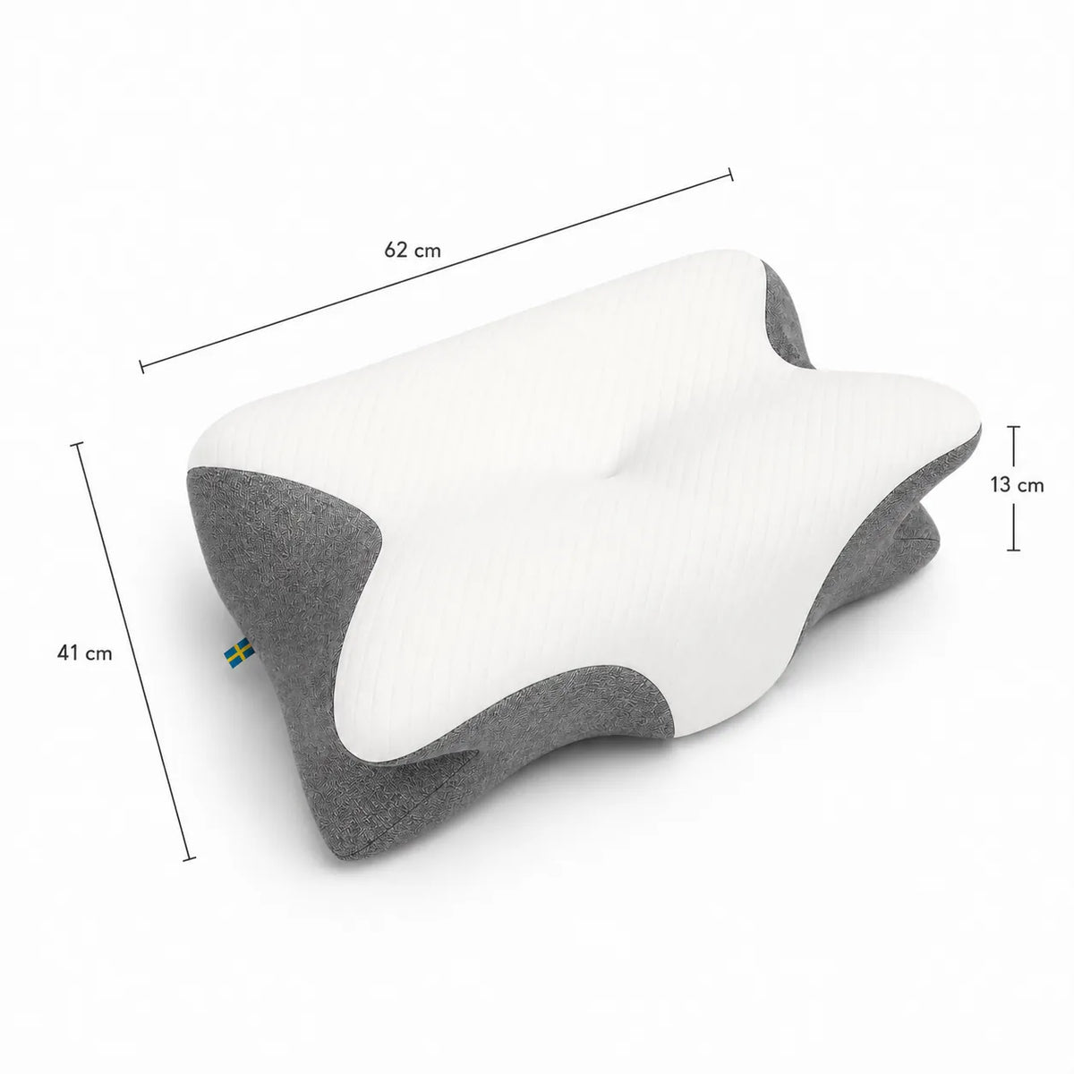 Ergonomisch Nekkussen Memory Foam voor Rug- Zij- en Buikslapers Drukverlagend Ademend met Katoenen Hoes | Sansoti