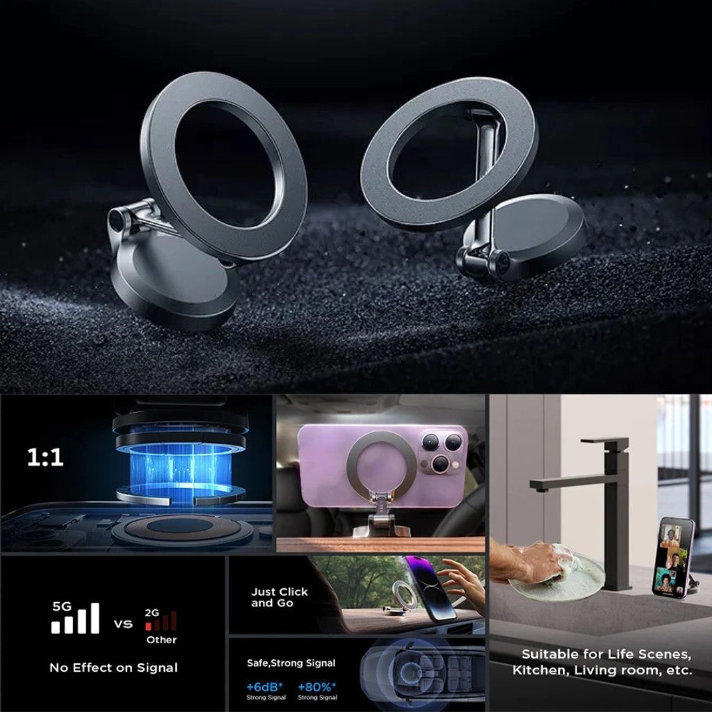 Magnetische Telefoonhouder Auto 360° Draaibaar Verstelbaar Dashboard Ventilatierooster Universele Smartphone Houder | Sansoti