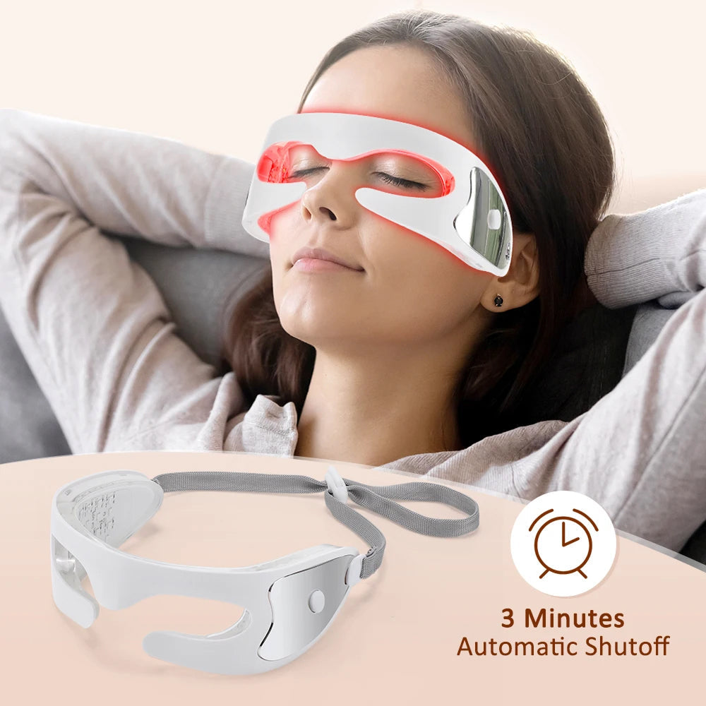 Oogverzorgingsmasker met LED-therapie en Vibratiemassage voor Vermoeidheid Stressreductie Ontspanning | Sansoti