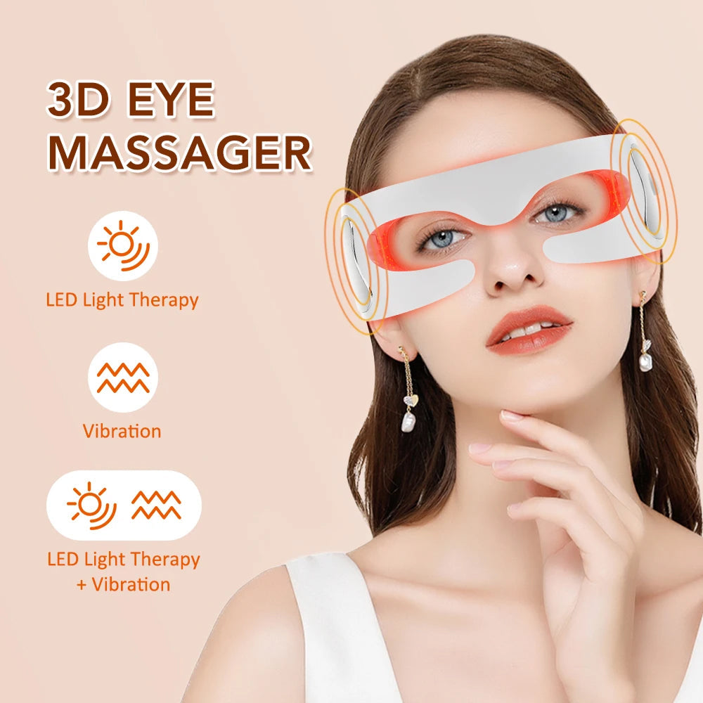 Oogverzorgingsmasker met LED-therapie en Vibratiemassage voor Vermoeidheid Stressreductie Ontspanning | Sansoti