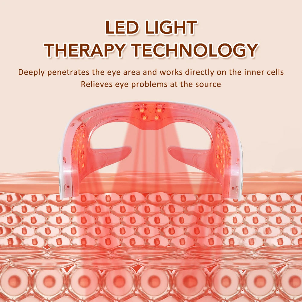 Oogverzorgingsmasker met LED-therapie en Vibratiemassage voor Vermoeidheid Stressreductie Ontspanning | Sansoti