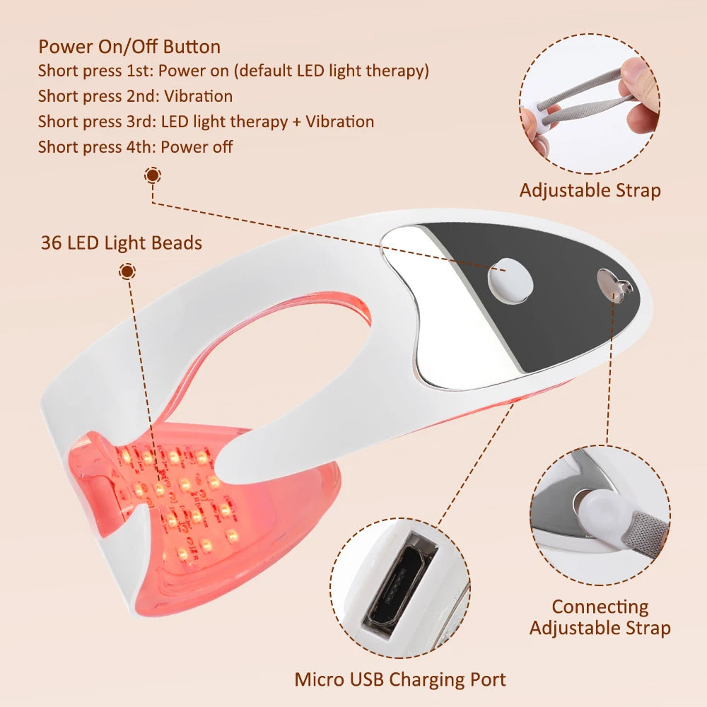 Oogverzorgingsmasker met LED-therapie en Vibratiemassage voor Vermoeidheid Stressreductie Ontspanning | Sansoti