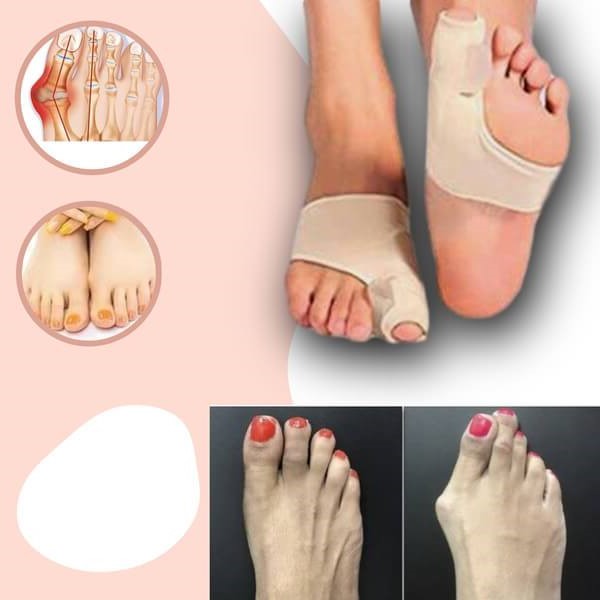 Manchon séparateur d’orteils pour hallux valgus – Correcteur d’orteils en silicone – Doublure en gel doux – Prévention des cors et des points de pression | Sansoti