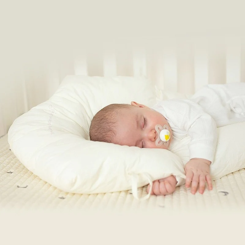 Ergonomisch Babykussen Katoen Memory Foam 72x42cm Hoofdsteun 0-2 Jaar Wiegkussen Hypoallergeen Pasgeboren | Sansoti